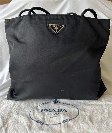 black prada nylon tote|prada nylon small tote.